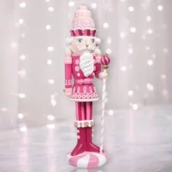 Pink Candy Nutcracker With Staff