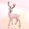 Pink Reindeer With Gold Antlers -Christmas decorations Shop 0796229453 1
