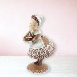 17" Gingerbread Mrs Claus With Dessert