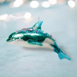 Sequin Dolphin Ornament