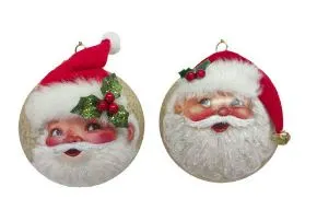 Santa Ornament Set Of 2 4 Santa Ornament Set Of 2 - Image 2