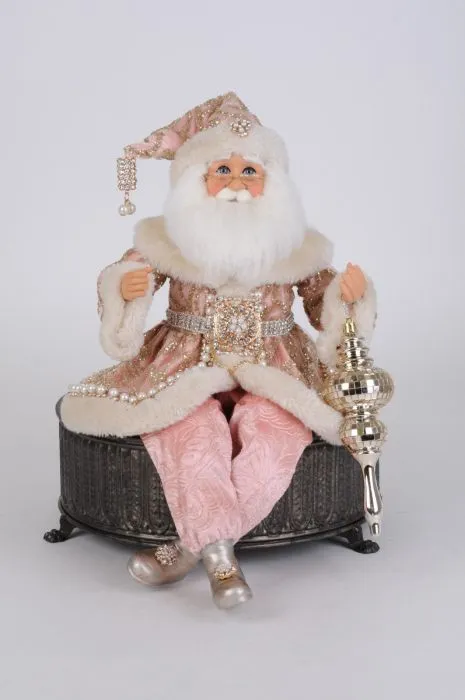 Karen Didion Originals Sparkling Blush Posable Santa 3 Karen Didion Originals Sparkling Blush Posable Santa