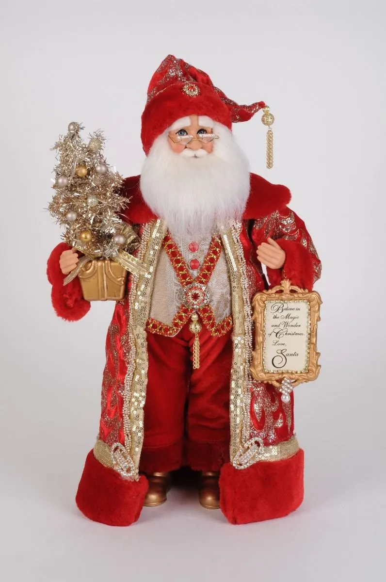 Karen Didion Originals 19" Scarlet Jeweled Santa 3 Karen Didion Originals 19" Scarlet Jeweled Santa