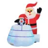 5 FT Penguin With Santa Sitting On Igloo Inflatable -Christmas decorations Shop 2199549028