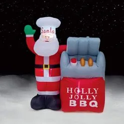 5 FT BBQ Santa Inflatable