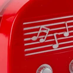 6.5" Red Retro Radio Water Globe With 8 Songs & Timer -Christmas decorations Shop 2501090EC detail 1