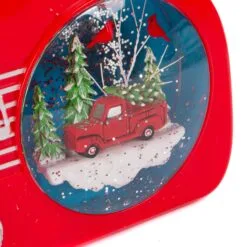 6.5" Red Retro Radio Water Globe With 8 Songs & Timer -Christmas decorations Shop 2501090EC detail 2