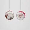 4" Santa Disk Ornament Set Of 2 -Christmas decorations Shop 2695110 WH