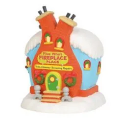 Grinch Villages Flue Who's Fireplace Place