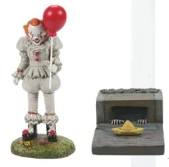 Snow Village Halloween Pennywise & His S.S Georgie 2 Piece Set