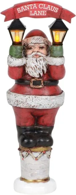 Village Vintage Santa Street Light