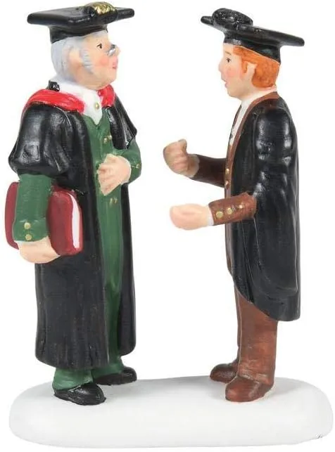 Dickens Village Oxford Proffesor & Student 3 Dickens Village Oxford Proffesor & Student