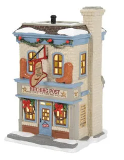 Snow Village Hitching Post