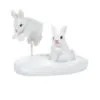 Village Accessory White Christmas Bunnies -Christmas decorations Shop 2839928603