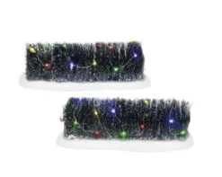 Village Accessory Lit Frosted Hedges