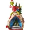 Grinch Village 11.5" Grinch Lighted Rotable Scene -Christmas decorations Shop 2839929920