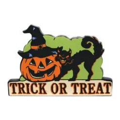 Snow Village Halloween Trick Or Treat Sign