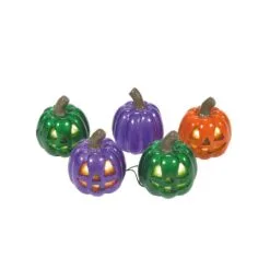 Snow Village Halloween Lit Shiny Pumpking String Light