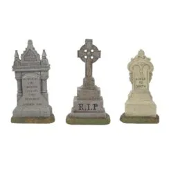 Snow Village Halloween Imposing Monuments Set Of 3