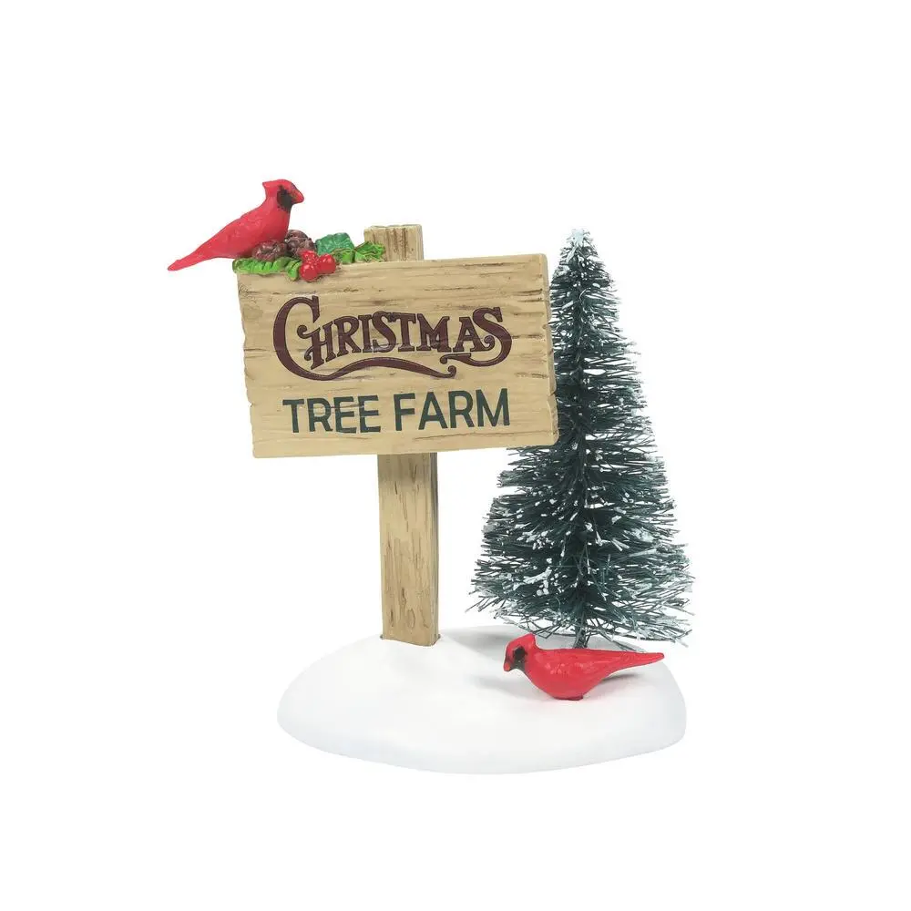 Village Accessory Cardinal Christmas Sign 3 Village Accessory Cardinal Christmas Sign