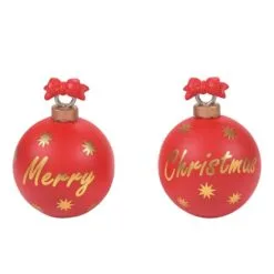 Village Accessory Christmas Welcome Set Of 2