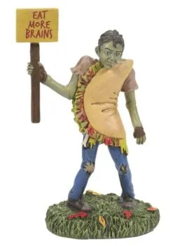 Snow Village Halloween Eat More Brains