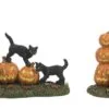 Halloween Village Scary Cats & Pumpkins 2 Piece Set -Christmas decorations Shop 2839934912