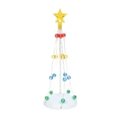 Village Accessory Lit Christmas Pole Tree