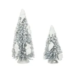 Village Accessory Snow Laden Tree 2 Piece Set