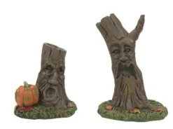 Halloween Village Scary Stumps 2 Piece Set