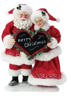 Possible Dreams 10.5" Santa & Mrs. Claus Wishing You The Merriest