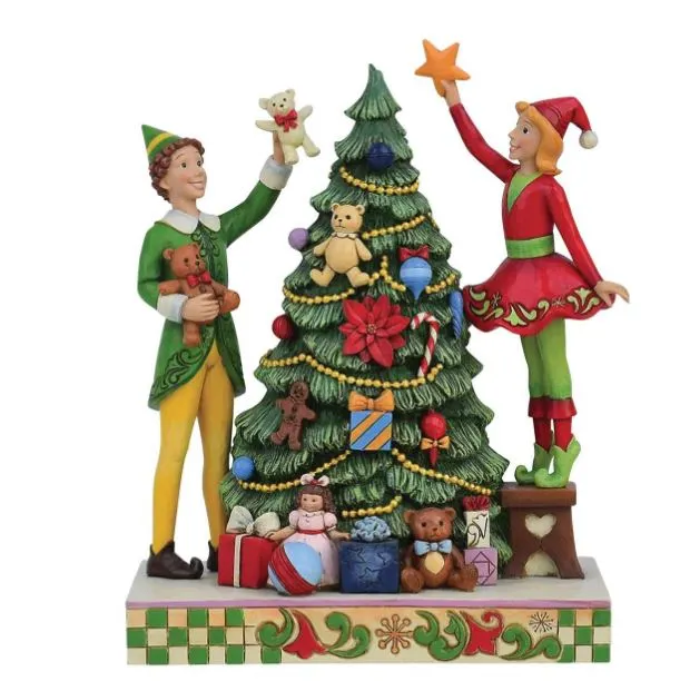 9" Buddy The Elf & Jovie The Elf Decorating 3 9" Buddy The Elf & Jovie The Elf Decorating