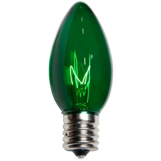 C9 Green Transparent Replacement Bulb 25 Pack 3 C9 Green Transparent Replacement Bulb 25 Pack