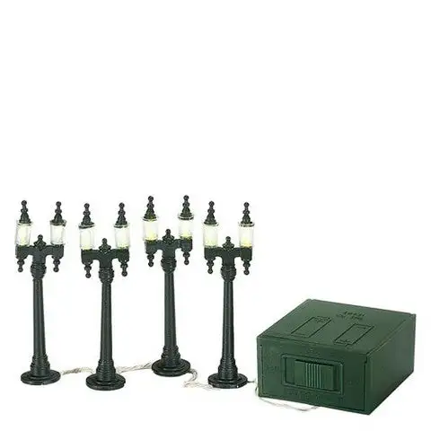 Village Accessory Double Street Lamp Pack Of 4 Lamps 3 Village Accessory Double Street Lamp Pack Of 4 Lamps