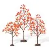 Village Accessory Autumn Maple Trees Set Of 3 -Christmas decorations Shop 3440952142
