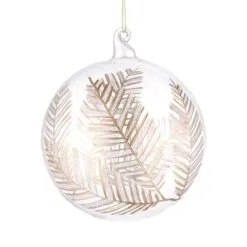 5" Chestnut Crystal Bubblegum Glass Ornament