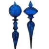 12" Midnight Blue Glass Finial Set Of 4 -Christmas decorations Shop 4390205148