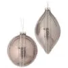6" Platinum Glass Pearl Striped Ornament Set Of 6 1 6" Platinum Glass Pearl Striped Ornament Set Of 6 -Christmas decorations Shop 4390205206
