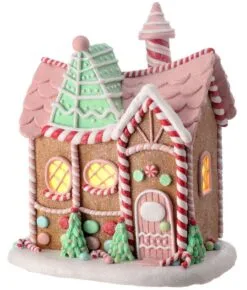 9" Chalet Gingerbread House With Battery Operated LED