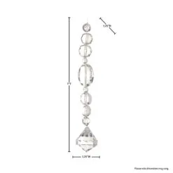 7" Clear Jewel Drop Set Of 12 7 7" Clear Jewel Drop Set Of 12 -Christmas decorations Shop 4390266501 3