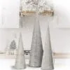 Silver Sequin Cone Tree Set 2 Silver Sequin Cone Tree Set -Christmas decorations Shop 4390266640 1
