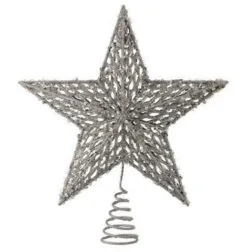 13" Silver Tree Topper Star