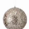 6" Champagne Iced Ball Set Of 6 2 6" Champagne Iced Ball Set Of 6 -Christmas decorations Shop 4390270926 1