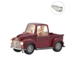 11" Santa In Truck Battery Operated Water Globe