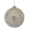 4" Platinum Beaded Glass Ball Set Of 6 1 4" Platinum Beaded Glass Ball Set Of 6 -Christmas decorations Shop 4390291860