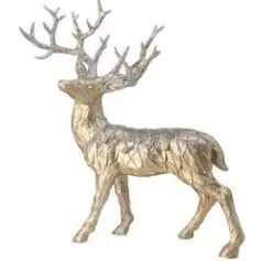 22" Glitter Standing Champagne Reindeer