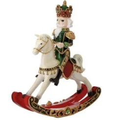 20" Royal Jeweled Nutcracker Rocking Horse