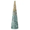18" Champagne & Blue Sequin Cone Tree 1 18" Champagne & Blue Sequin Cone Tree -Christmas decorations Shop 4390296091 1