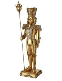 25" Golden Nutcracker With Staff