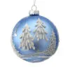 4" Blue & White Embossed Forest Ornament Set Of 6 -Christmas decorations Shop 4390302235